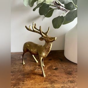 Vintage Solid Brass Deer/Elk